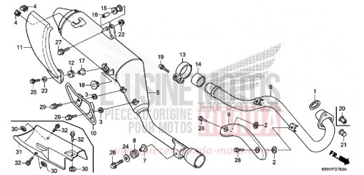 SILENCIEUX D'ECHAPPEMENT XR125LEKJ de 2018